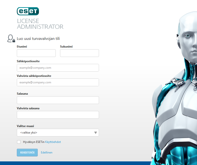 4. Security Admin Tuotteen ESET License Administrator alaosio on Turvavalvoja-osio.
