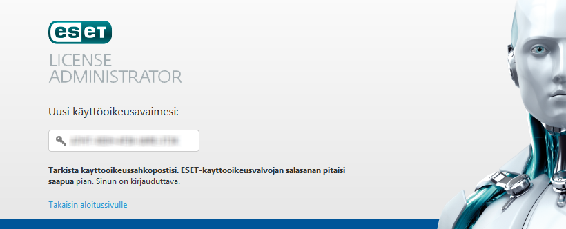 Luotu uusi käyttöoikeusavain näytetään, kun napsautat Muunna.