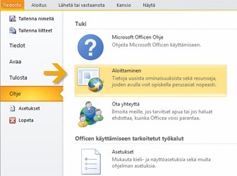 Outlook 2010:n käytön aloittaminen Missä valikot ja työkalurivit ovat?
