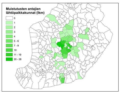 Kartta-analyysin tulokset