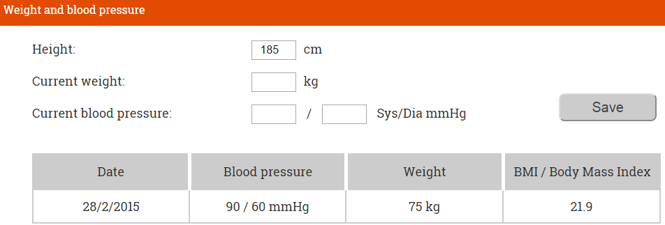 Standard deviation The box in the middle of the lower row displays the standard deviation of the blood glucose measurements you have uploaded to the Balance service.