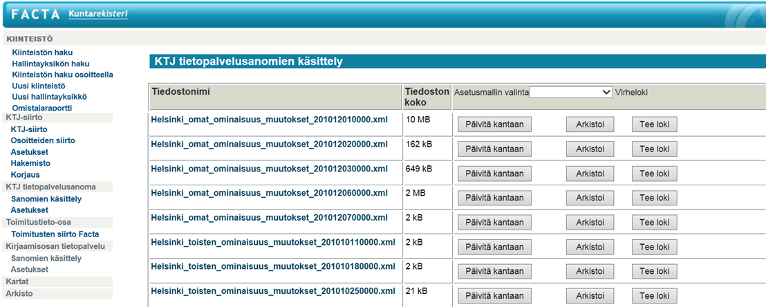 28 sijaintitiedot tarkastettiin. Tämän insinöörityön osana on luotu työmenetelmät ja -ohjeet hallintayksiköiden Stella Map- ja Facta-ylläpitoon. 4.5.