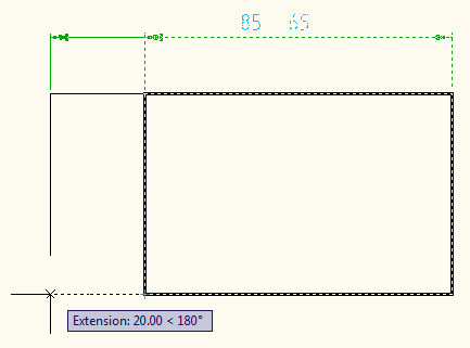 A U T O C A D - M E C H A N I C A L P E R U S K U R S S I 2010 29 Dynamic pyytää valitsemaan alkion ja pidentää sitä sitten osoitetun matkan.