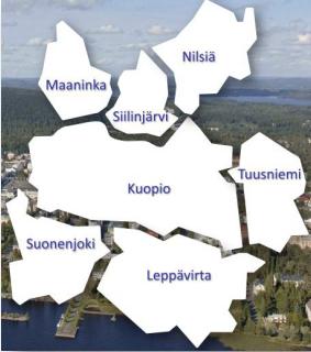 Sopimus koskee Kuopion toiminnallisen kaupunkiseudun kuntia: Kuopio, Leppävirta, Maaninka, Nilsiä, Siilinjärvi, Suonenjoki ja Tuusniemi.