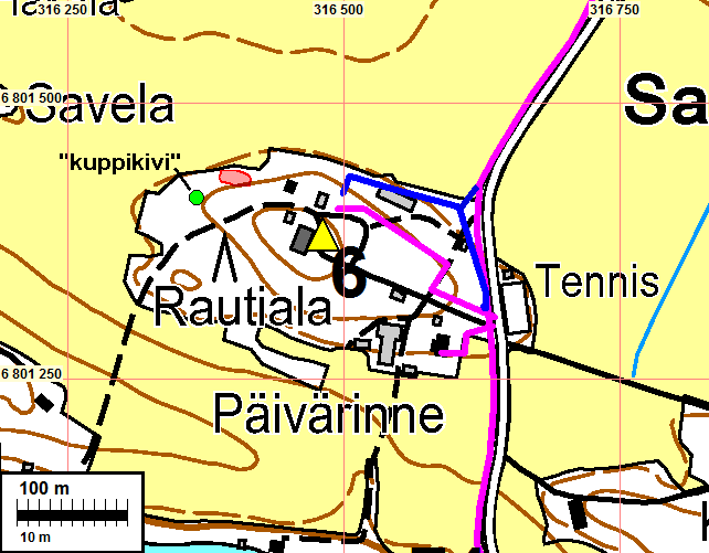 6 3. Koekaivaukset Maakaapelilinjauksen reitillä, muinaisjäännöskohteissa Rautiala (Mjtunnus: 922010006) ja Suomela (Mjtunnus: 922010005) suoritettiin arkeologiset koekaivaukset, joiden tavoitteena