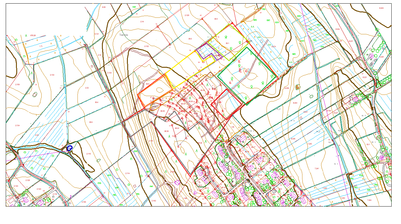 Kuva 2. Mynkelinmäen asemakaavoitusalue jaettuna maisemakuvioihin.