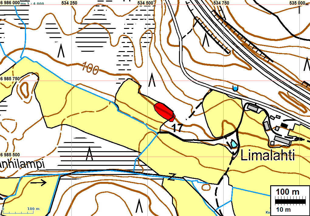 5 Sijainti: Huomiot: Paikka sijaitsee Siilinjärven kirkosta 8,7 km S. Kumpu-Jälän pohjoispuolella peltokumpareen laella metsän reunassa.