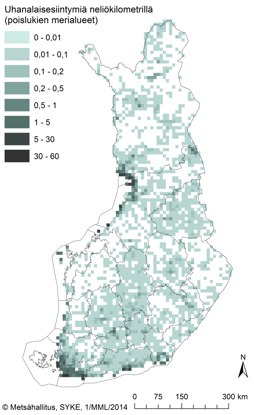 tiin myös pikku- ja isoapolloesiintymien osalta.