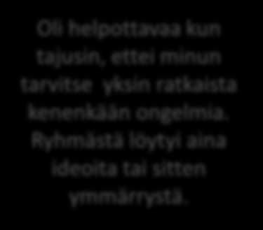 Ohjaajien oivalluksia En arvannut, että ryhmästä voi tulla niin tärkeä osa isien arkea. Mitä vähemmän olen äänessä, sen parempi.