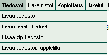 Timo Mälkönen Projektipankkiohje suunnittelijalle 5 (13) 3. Miten tiedostot tallennetaan Tallennus tapahtuu dokumentinhallinnassa, yläpalkin Tiedostot valikon kautta.
