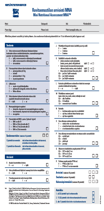 Ravitsemussuositusten keskeiset painopisteet 1. Ravitsemukselliset tarpeet ikääntymisen eri vaiheissa otetaan huomioon.