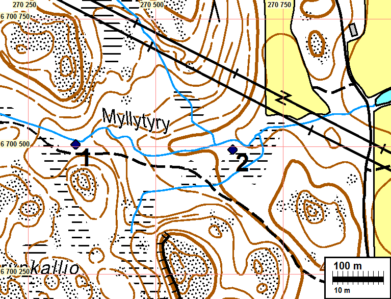 9 metriä.