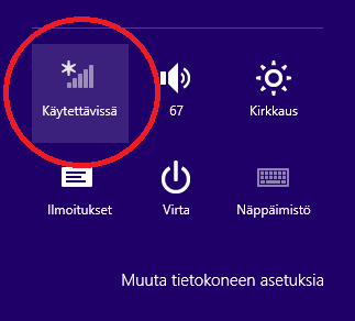 Kirjoita suojausavain tarkalleen samalla tavalla, kun se on ruudulla ja paina OK. Nyt voit aloittaa surffailun Windows 8 Vie hiiren kursori tietokoneen näytön oikeaan yläkulmaan.