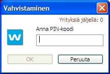 4.4. PIN-koodin syöttäminen Jos PIN-koodin kysely on SIM-kortilla käytössä, kysyy GlobeTrotter Connect automaattisesti PINkoodiasi. Et voi käyttää laitetta ennen kuin PINkoodi on syötetty.