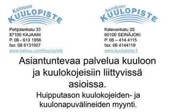 sukkien valintaan unohtamatta hyvää unta ja tietoähkyn vaaroja. Aiheena on myös kuulo ja kuulonsuojelu.