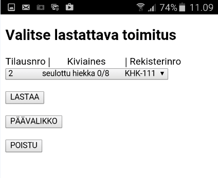 43 Kuva 6.8. Lastaaja-roolin sivukaavio. 6.3.3.1 Kuljetusajoneuvon lastaaminen Tarkoitus: Syötteet: Tulosteet: Toimitukseen asetetun tilauksen kuormaaminen kuljetusajoneuvoon.