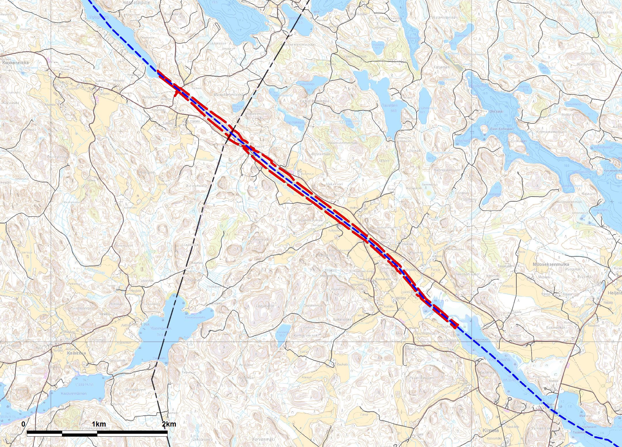 KIMOLAN KYLÄN TIET, NYKYISET SILLAT JA VENEVÄYLÄT Konniveden väylä Kulkusyvyys 2,4 m Kanava-alueen pituus 5,6 km Konniveden väylä Pyhäjärven