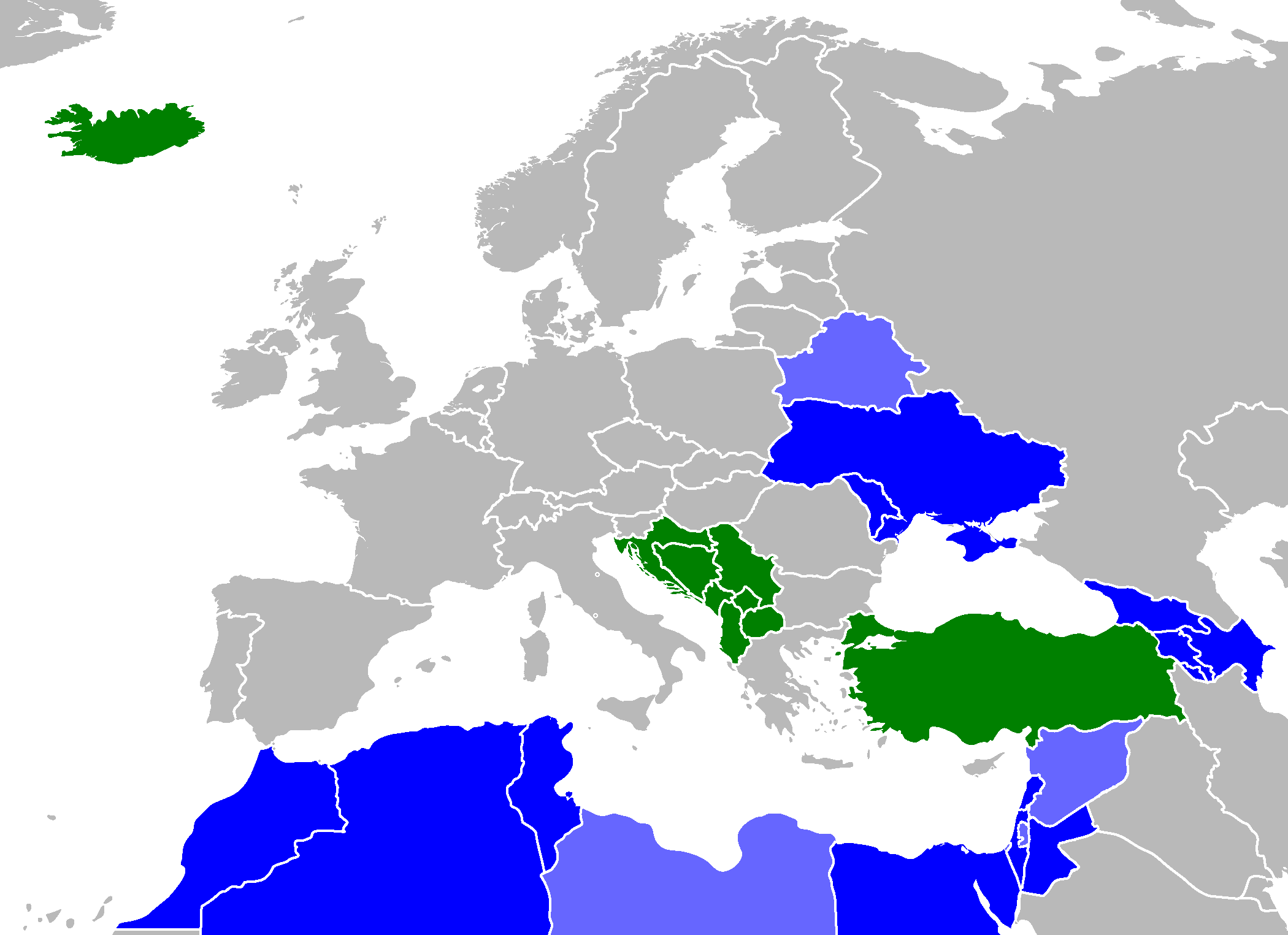 Twinning- ja TAIEX-maat Euroopan laajentumisinstrumentti IPA (Intrument for Pre-accession) Turkki, Islanti, Kroatia, Kosovo, Serbia, Makedonia, Montenegro, Bosnia ja Hertsegovina ja Albania.