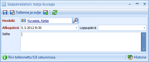 (43/117) Toimenpiteet alakansio Kansiossa on listattuna kaikki toimeksiannolle kirjatut toimenpiteet. Kansiosta voidaan myös kirjata uusia toimenpiteitä. Toimenpiteiden kirjaamisesta lisää luvussa 6.