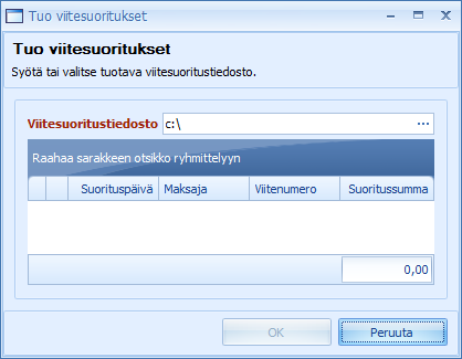 (77/117) Esimerkiksi Nordealla tiedosto on.nda-päätteinen tekstitiedosto, mutta tiedoston päätteellä ei ole merkitystä sitä sisäänajettaessa. Tiedoston saa auki esim.