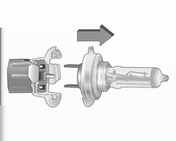 Polttimon vaihto Katkaise sytytysvirta ja kytke vastaava kytkin pois tai sulje ovet. Tartu uuteen lamppuun vain kannasta. Älä koske lampun lasiin paljain käsin.