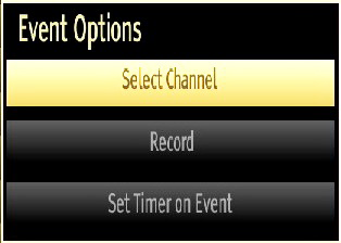 Select Channel In EPG menu, using this option, you can switch to the selected channel.