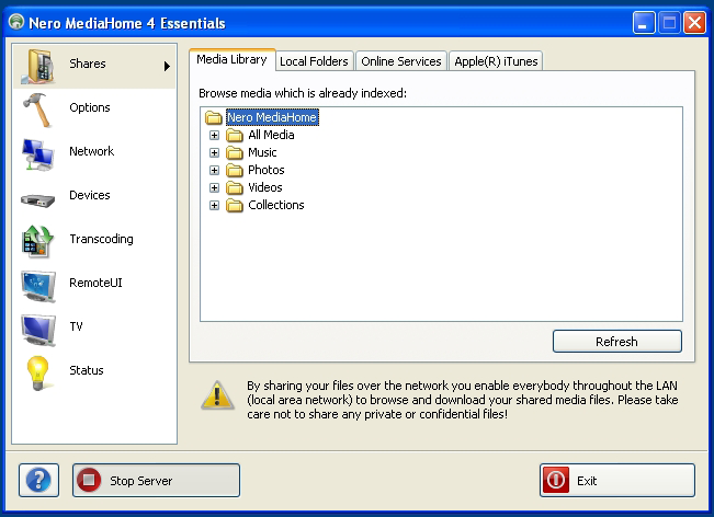 13. A shortcut called Nero MediaHome 4 is now placed on your desktop Congratulations! You successfully installed Nero MediaHome 4 on your PC. 14. Run Nero MediaHome by pressing shortcut icon.