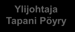 Ylijohtaja Tapani Pöyry Johtoryhmä Henkilöstöä n.