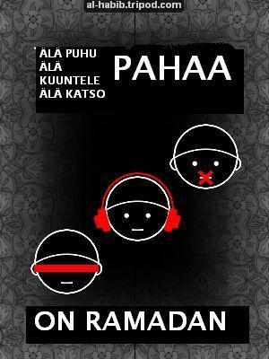 8 5. Ramadanin aikana pitää suojata silmät, korvat, suu ja kädet. Kaikkia aisteja pitää kontrolloida.