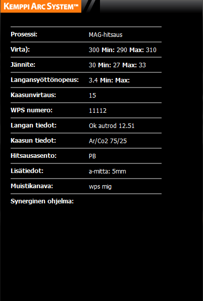 verkkoyhteyden löytämisessä, jotta palvelu voitaisiin yhdistää Kemppi Oy:n Arc System palvelimeen.