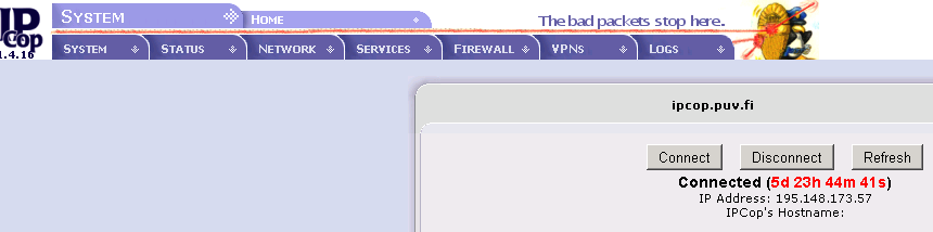 16 3.2 Ipcopin edut ja haitat Ipcop on Linux-sovellus, jossa ei ole Linuxista tuttua APT (Advanced Packet Tool) -työkalua.