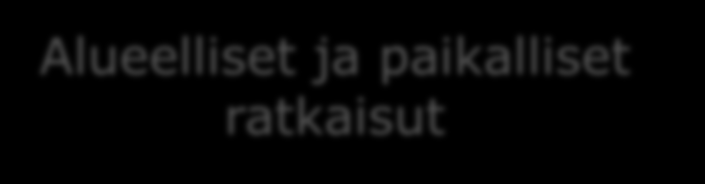 Isoa kuvaa täytyy tarkentaa Kansalliset toimijat, palvelut, standardit, tuki, ym Alueelliset ja paikalliset ratkaisut