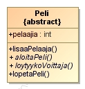 Abstrakti kantaluokka & virtuaalifunktiot Abstrakti kantaluokka: nimi italics/kursiivilla tai kertomalla luokalle