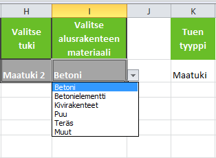 41 päällysrakenteille voidaan valita Sillan määräluettelon mukaiset materiaalit: Betoni, betonielementti, kivirakenteet, puu, teräs ja muut. Kuva 18.