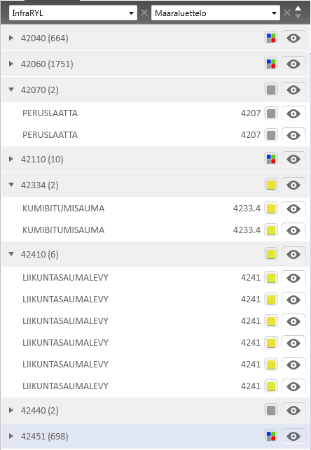 55 Kuva 30. Tiedon suodattaminen Tekla BIMSight ohjelmalla.