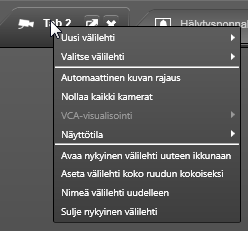 Välilehdet voidaan myös pudottaa Spotterin ulkopuolelle, jolloin välilehden sisältö avataan uuteen Spotter-ikkunaan.