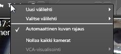 Kiinteissä näyttötiloissa automaattinen rajaus rajaa kuvan näyttötilan ruudukon mukaisesti. Virtuaalisella suurennuksella voidaan muuttaa kuvasuhdetta miten tahansa.