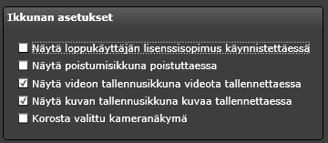 LISÄASETUKSET Lisäasetuksissa on harvemmin käytettyjä mutta voimakkaita asetuksia.