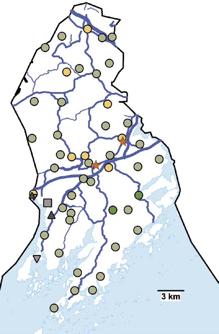 5.9 Kirkkonummi Kyrkslätt Typenoksidit Hiukkaset Rikkidioksidi Hiilimonoksidi VOC-yhdisteet t % t % t % t % t % Energiantuotanto 97 20 13 8 338 98 Teollisuus 17 4 68 44 0,1 0,03 1 0,4 Autoliikenne