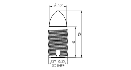 29 E27 Lampunpidin Purkauslampuille 29.311.1700.00 kpl / 160 kpl pakkaus Ruuvikiinnityksellä Materiaali: Posliini Sähkönumero 4012217 E27 Lampunpidin Purkauslampuille 29.304.3715.