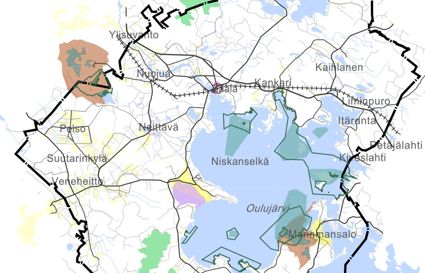 31 (49) 6.7 Geologiset luonnonvarat ja -arvot Vaalan alueelle ei juurikaan sijoitu merkittäviä moreeni- eikä kallioesiintymiä.