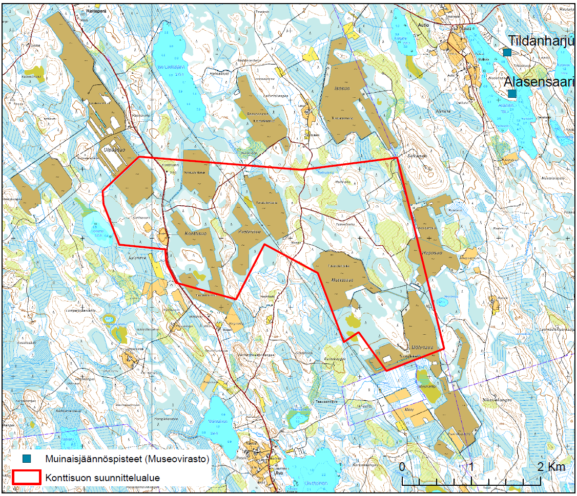 1-21 3.5.3 Muinaisjäännökset Museoviraston rekisteritietojen mukaan suunnittelualueella ei sijaitse kiinteitä muinaisjäännöksiä.