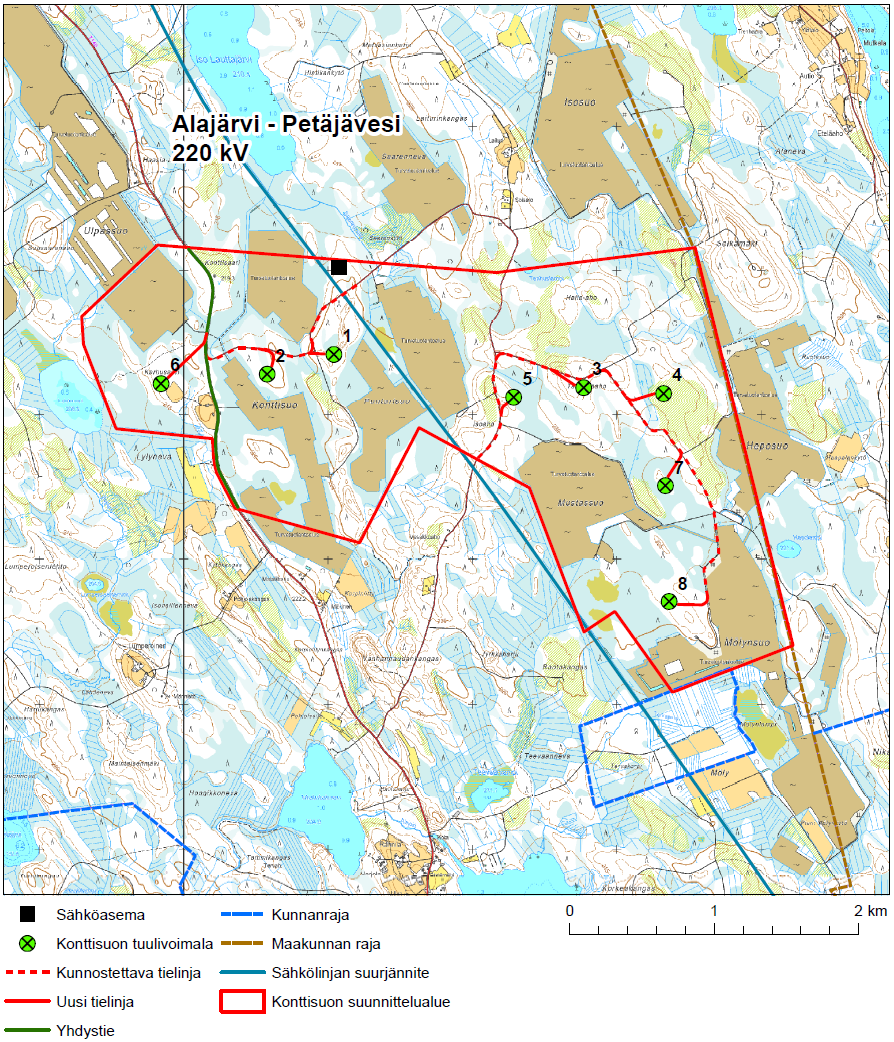 1-4 Kuva 2-3 Tuulivoimaloiden ja