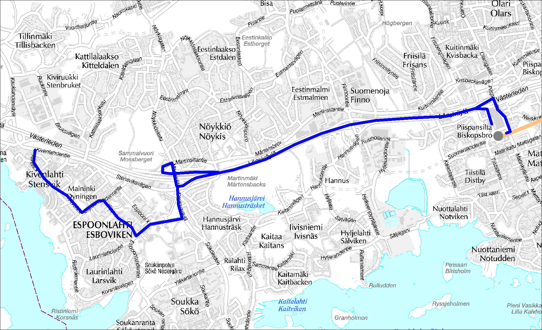 Linja 150 Matinkylä (M) Espoonlahti Kivenlahti Linja 150 Ruuhka Päivä/Ilta Hiljainen Vuoroväli, min 5 15 30 15 30 Minimi kierros, min 42 40 35 40 35 Suoritelaskennan kierros, min 45 45 60 45 60