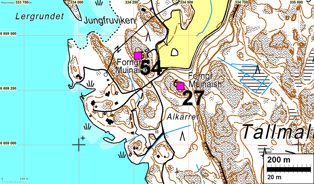 19 Koordin: N 6659 406 E 334 269 Z: 20 X 6658 480 Y 2501 550 P 6662 203 I 3334 372 Tutkijat: Erik Nylund 1929 inventointi, Helena Edgren 1984 inventointi, Henrik Jansson ja Jaakko Latikka 2002