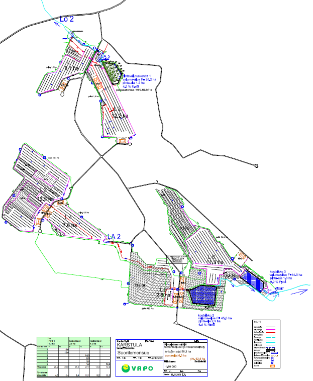 Suoniemensuon tuotantoalueen kartta Liite 2 asuinkiinteistö Keski-Vahangan koulu lähin asuinkiinteistö