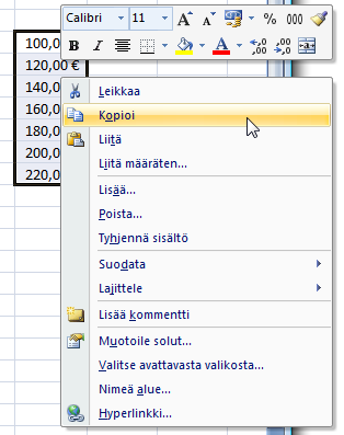 Taulukkolaskenta Microsoft Excel 2007 10/65 Pikanäppäimet Yleisimmät aiemmista versioista tutut pikanäppäinkomennot on säilytetty (esim. CTRL + S tallentaa, CTRL + P tulostaa).