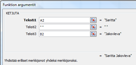 Taulukkolaskenta Microsoft Excel 2007 46/65 Aterioiden kohdalla käytetään myös LASKE.JOS-funktiota, mutta nyt etsittävä arvo syötetään soluviittauksena, esim.