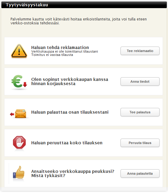 Reklamaatiot ja palautukset verkkokaupassa Ratkaisuja