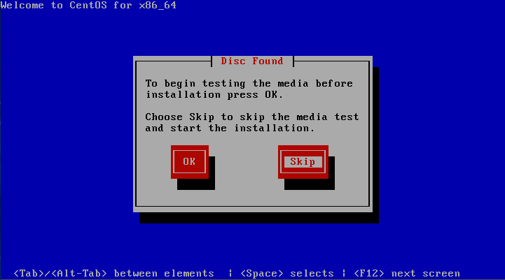 Hetken päästä näkyviin tulee CentOS GUI Installer, valitaan Next -vaihtoehto.